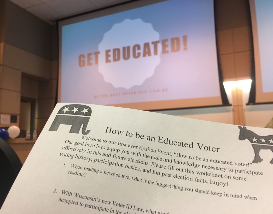 Educated Voter Event educated students through games, worksheets, and Q & A sessions.