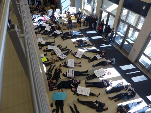 Breaking News: UW-L Students Protest Against Hatred and Trump