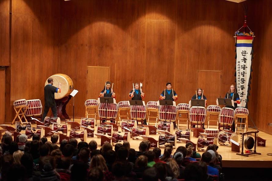 UW-L Korean Percussion Ensembles create the sounds of Korea