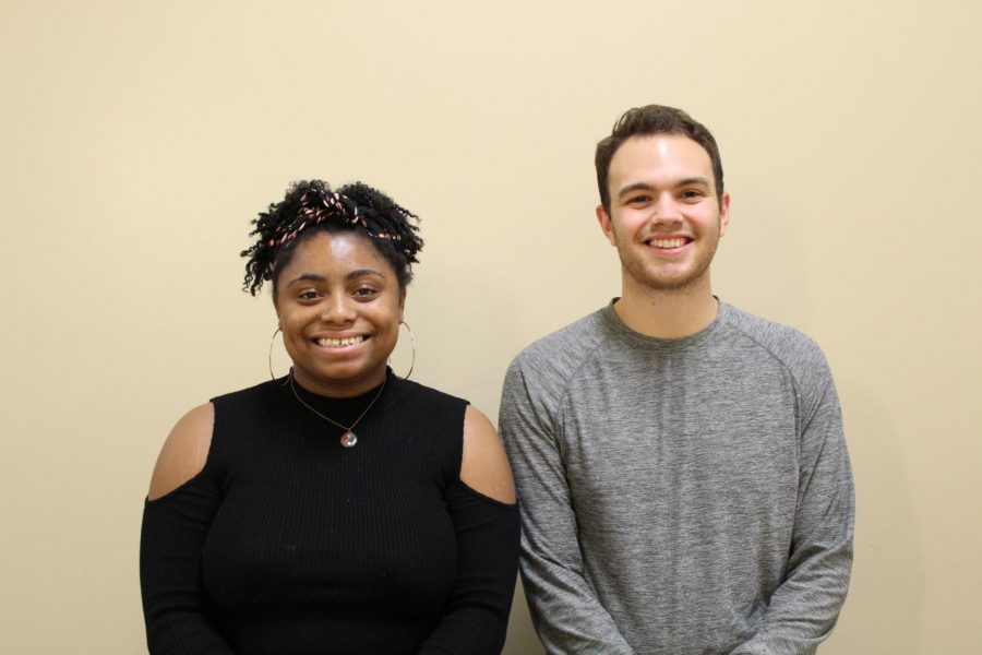 Camoya Evans, the Co-Chair of the Student Organization Committee (left) and Dylan Schock, the Chair (right).