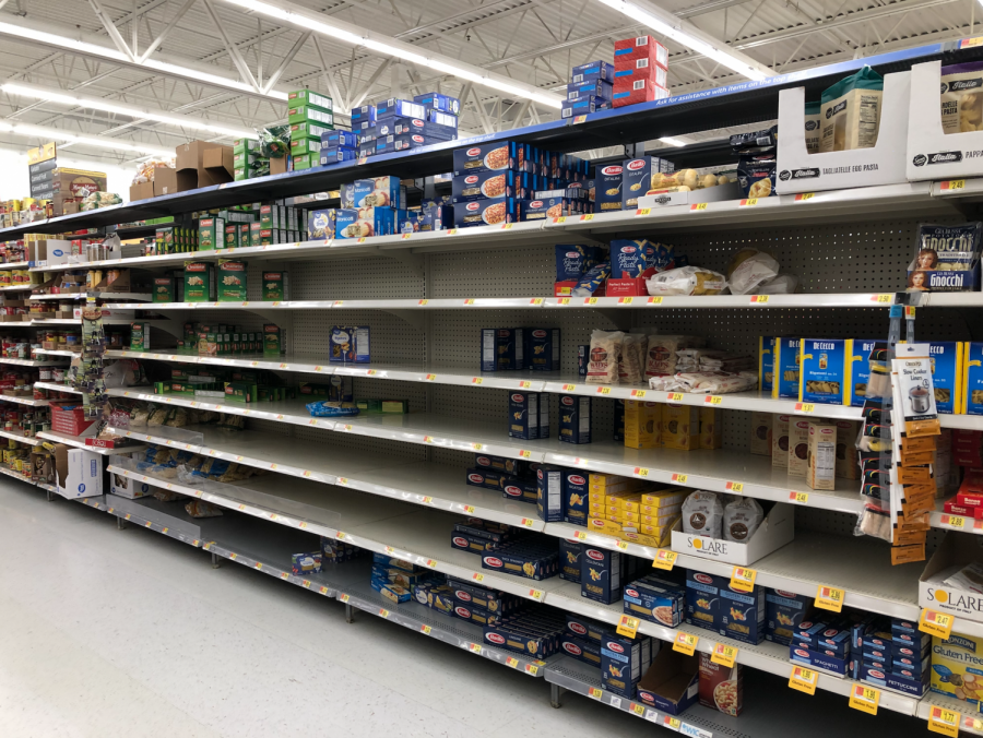 Pasta aisle at Walmart in La Crosse, WI. 