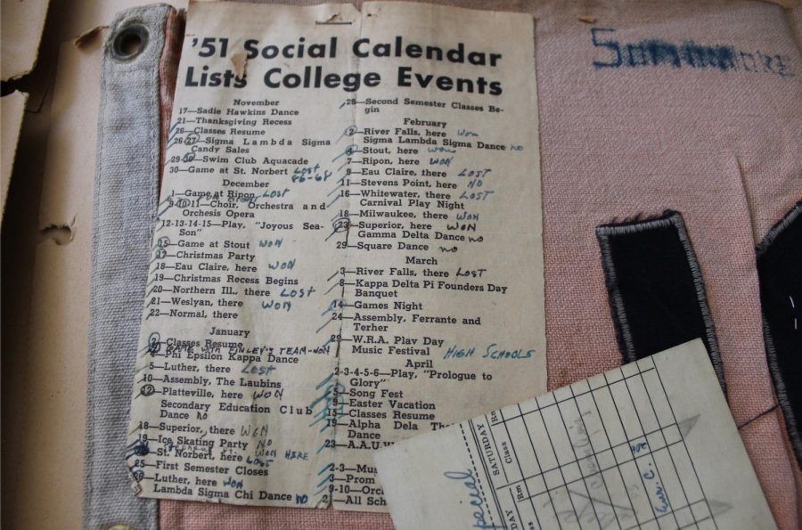 1951 social calendar. 