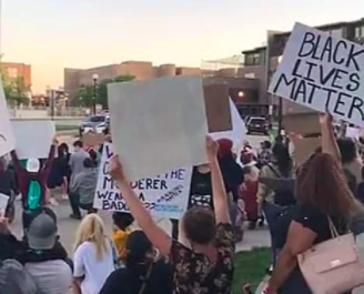 Photo retrieved from "La Crosse Continue To Hear Our Voice" Facebook event.