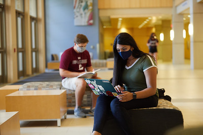 Students in Centennial Hall.