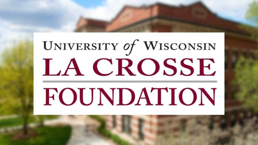 The+University+of+Wisconsin-La+Crosse+Foundation+logo+superimposed+over+a+picture+of+Graff+Main+Hall.