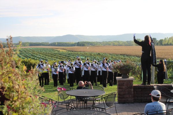 Screaming Eagles Marching Band at Elmaro Vineyard. Photo taken by Ann David. 