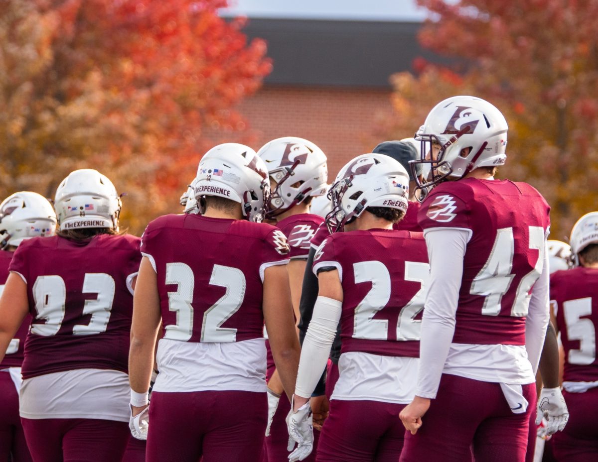 UWL Eagles Football players during the Eagles win over UW-Oshkosh.