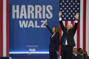 Harris and Walz at Philly rally. AP News, Joe Lamberti