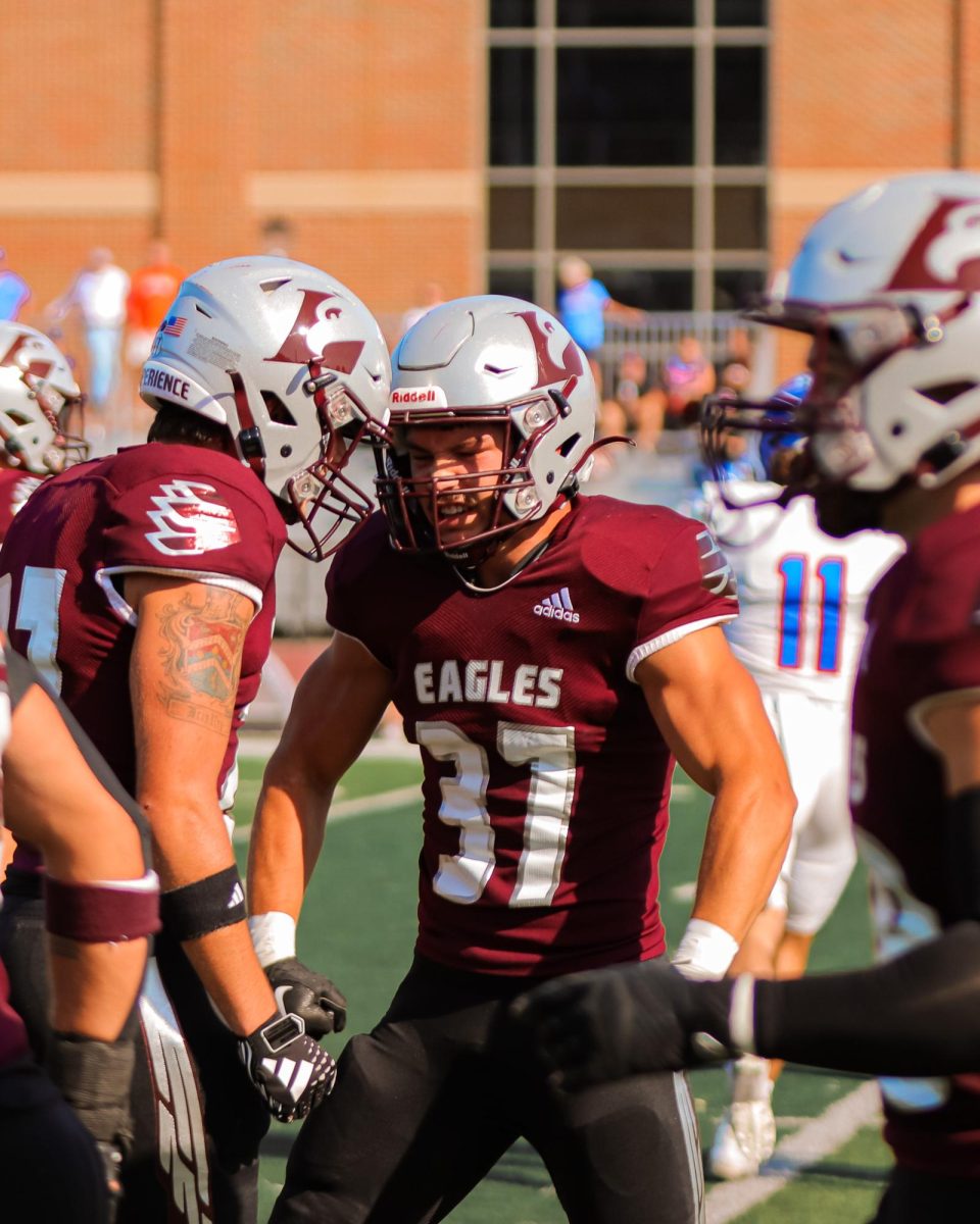 Colin O'Neil celebrates a solo tackle.