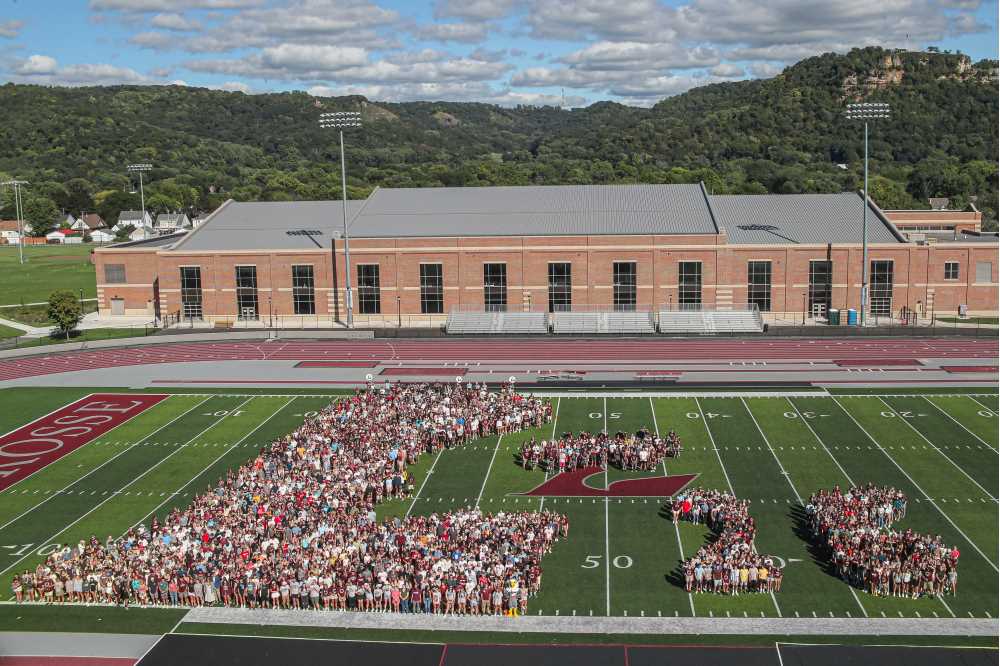 UWL class of 2026 on Eagle Football Field. 