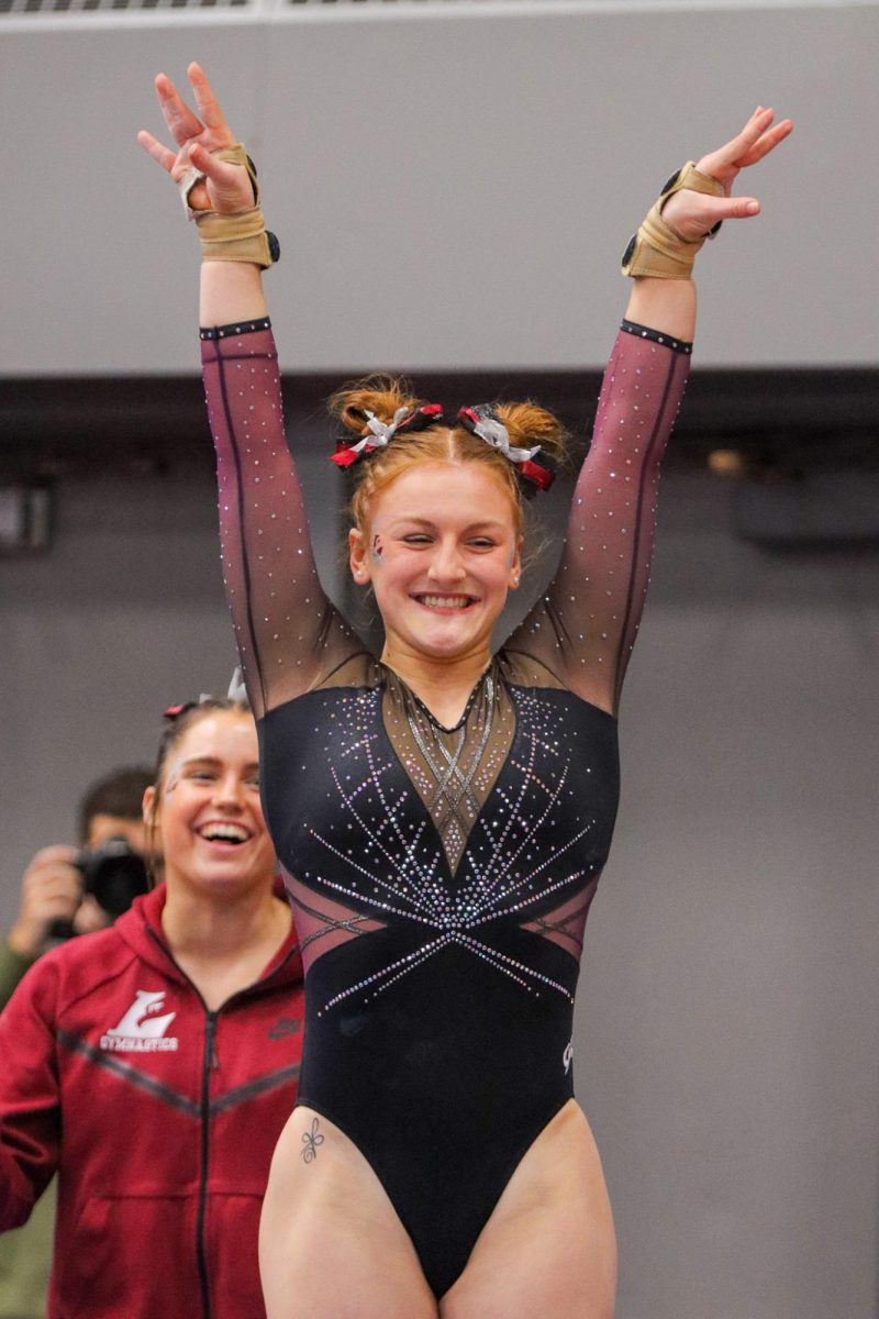 Paige Breckwoldt salutes the judges. Photo taken by John Gaynor. 