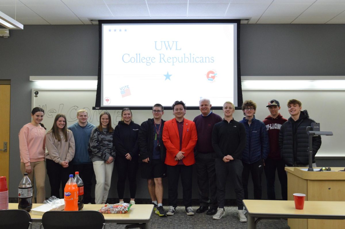 UWL College Republicans meeting with Bill Feehan. Photo taken by Bella Walker.