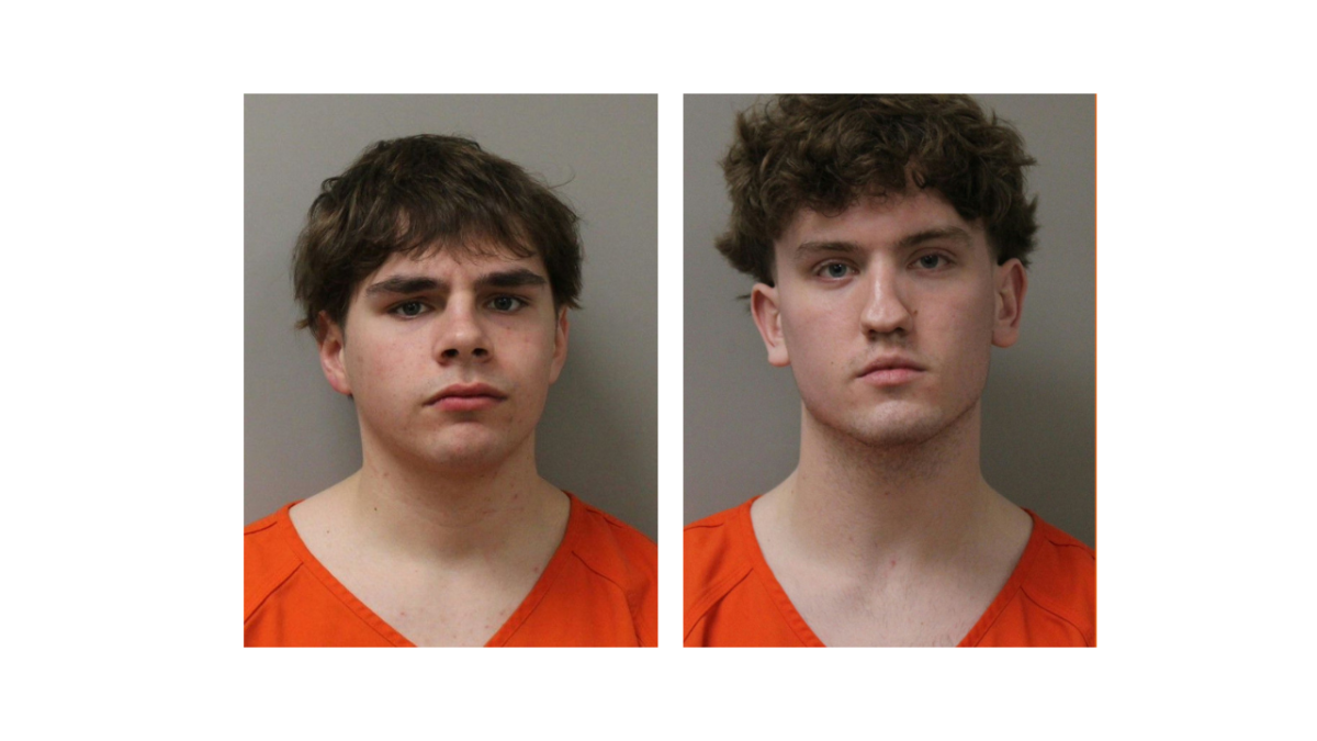 Left: Caden Atkinson mug shot. Right: Logan Zdanowicz mug shot. 