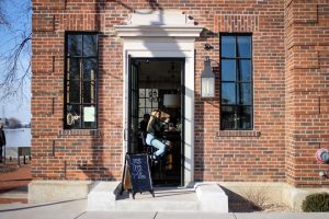 Lounge door at The Hatchery. Photo taken by Trinity Rietmann. 