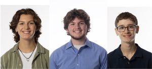 From right to left: Paige Geiser, Jackson Skarp, Michael Herbers