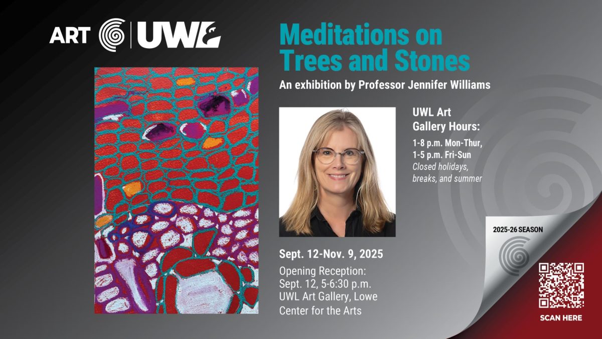 Information about "Meditations on Trees and Stones." Photo retrieved from uwlax.edu. 