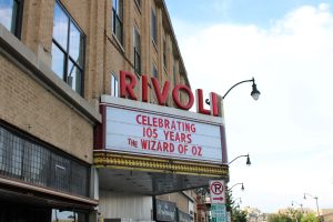 The Rivoli Theatre and Pizzeria marquee. Photo by Skylar Jensen.