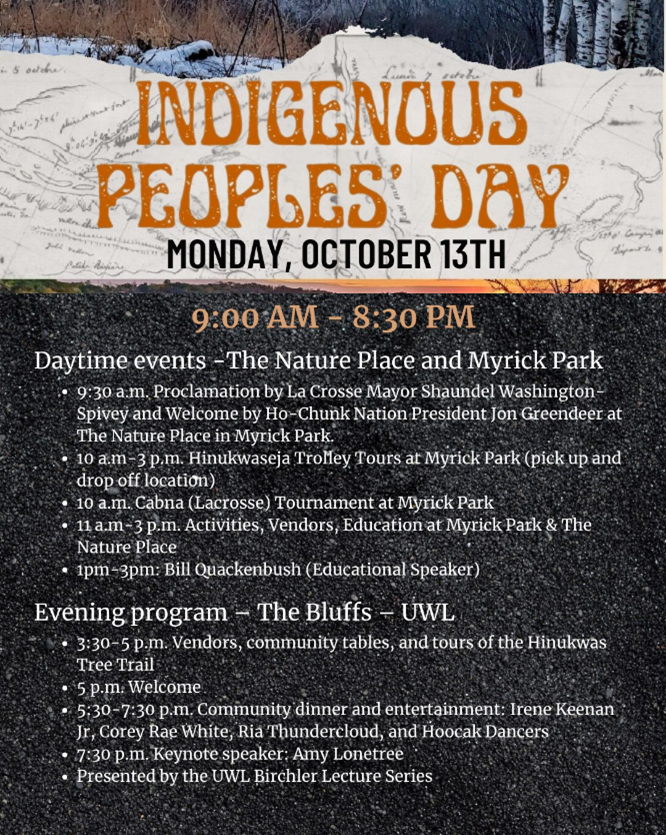 Flyer for Indigenous Peoples' Day. Photo retrieved from The Nature Place website.