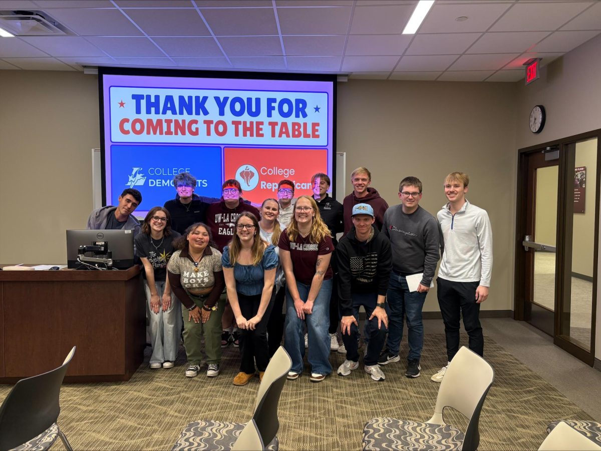 Members from left to right:
Top row: Cisco Garcia, Colin Olson, Andy Addis, Camden Rafftery, Beck Sissel, Cael Schoemann, Ryan Kitzan, Trevor Doescher
Bottom Row: Piper Trudeau, Lexi Rogness, Hannah Bauknecht, Bri Martin, Lucas Wieckowiz. Photo by Avery Manthe.